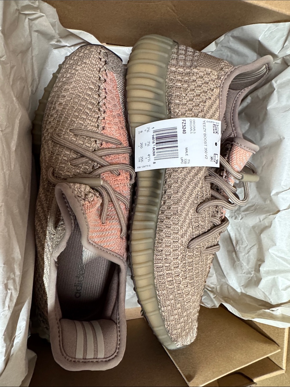 Adidas Yeezy Boost 350 V2 - US 8 Mens - Sand Taupe
